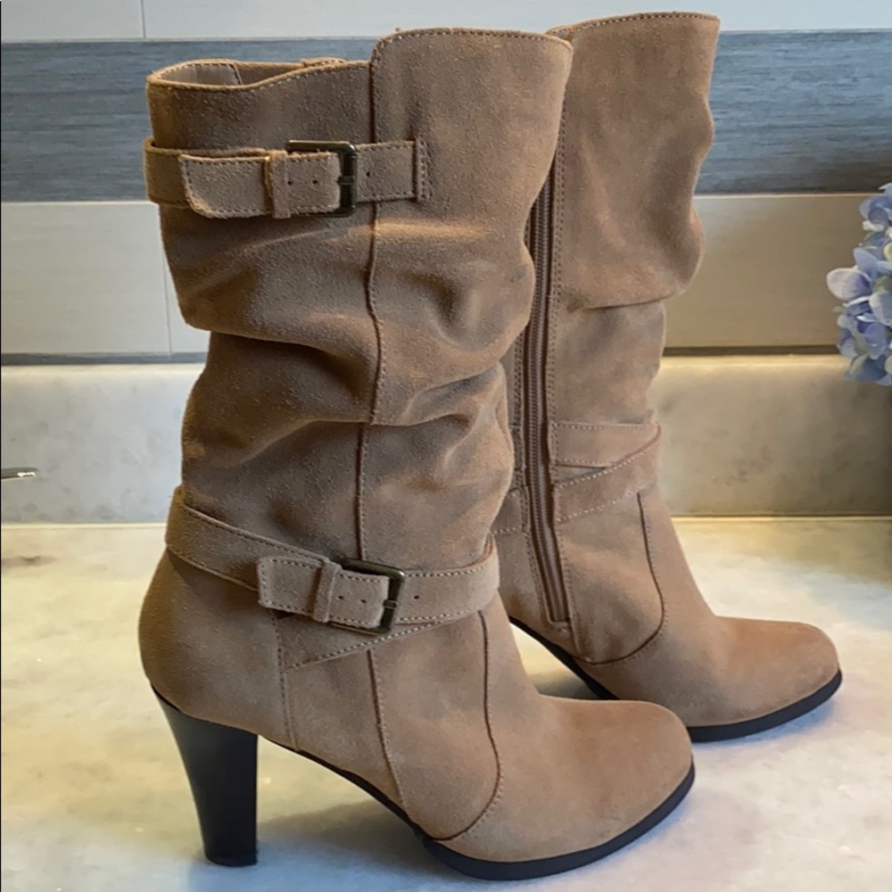 Kelly & Katie Suede Taupe Boots